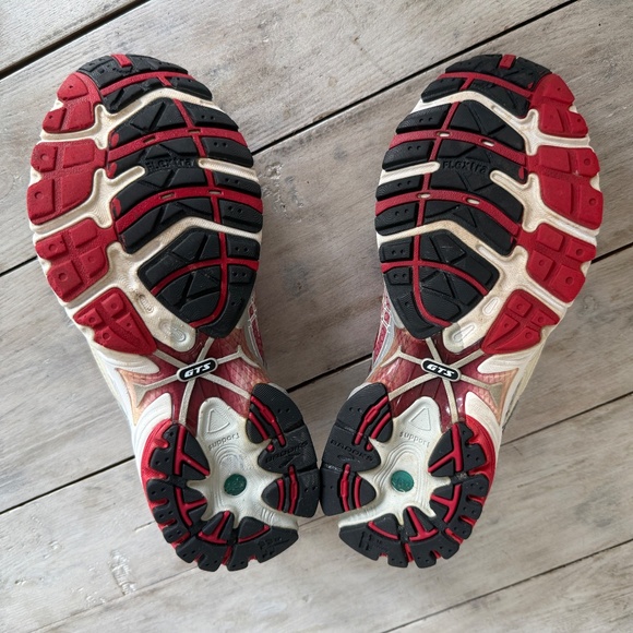 Brooks Adrenaline GTS 11th Edition Running Shoes Red Silver Women 8.5 M Athletic - Picture 5 of 10